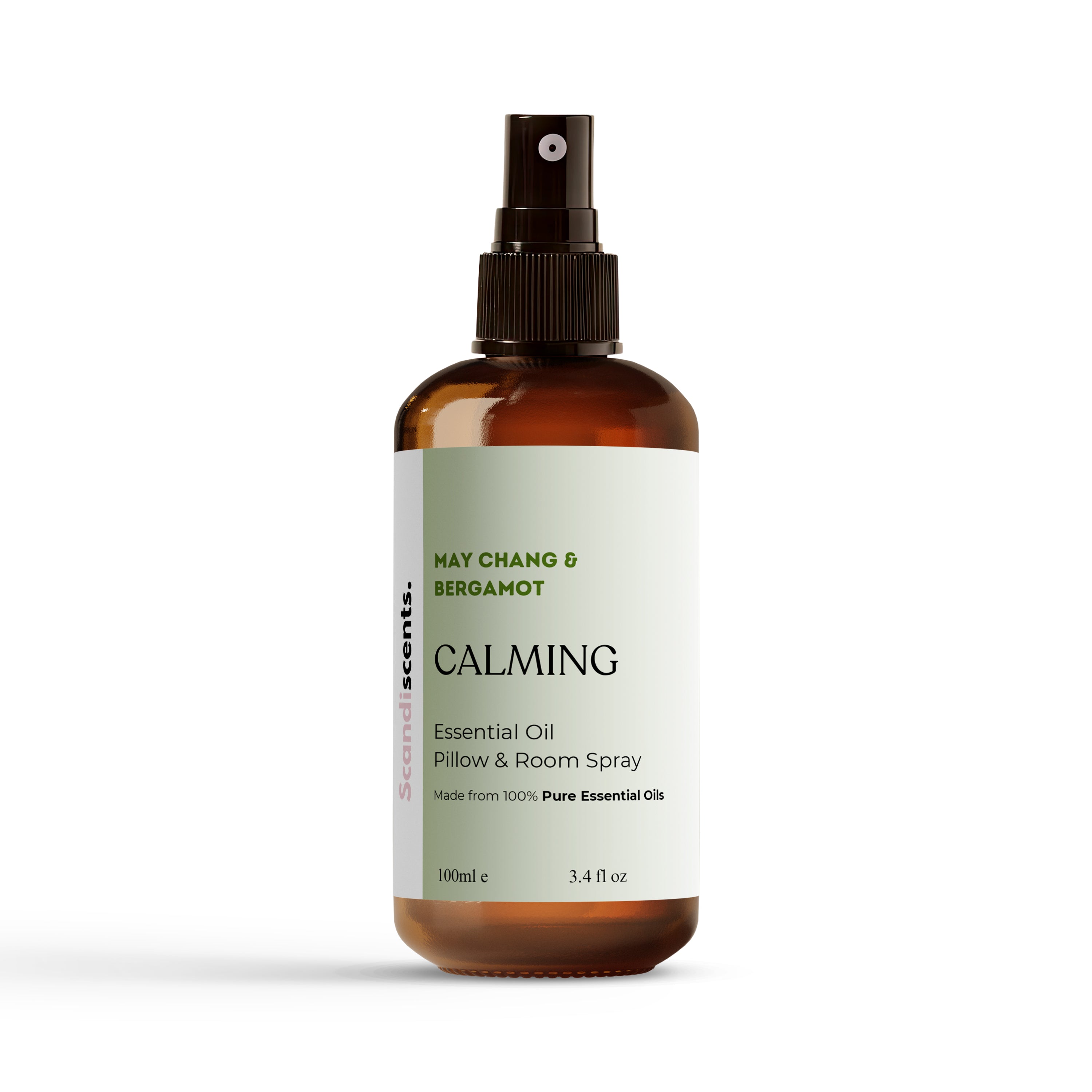 Calming Pillow & Room Spray - May Chang & Bergamot - Scandiscents, waterless diffuser, essential oils, fragrance oils